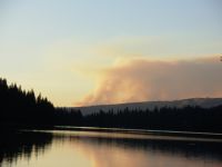 Smoke over the lake